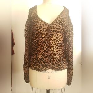Free People leopard blouse